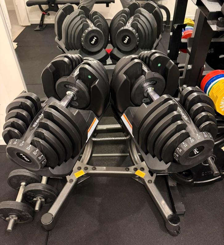PH Fitness verstelbare dumbbells set 2 X 40 kg, Sport en Fitness, Fitnessmaterialen, Gebruikt, Ophalen