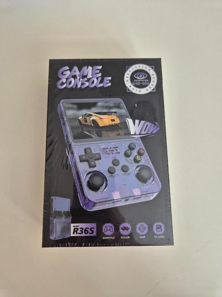R36S Purple 128GB gameconsole, 20.000 games, Games en Spelcomputers, Spelcomputers | Nintendo 2DS en 3DS, Nieuw, Overige kleuren
