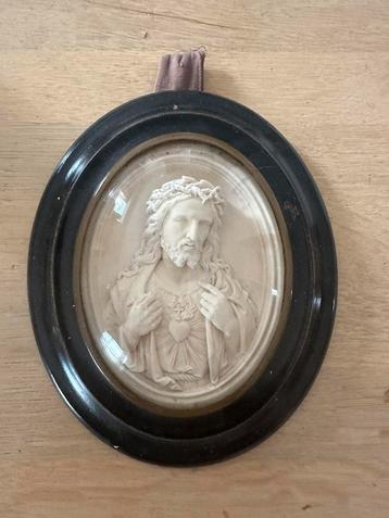 Ancien cadre Jésus 20cm sur16cm, Enlèvement