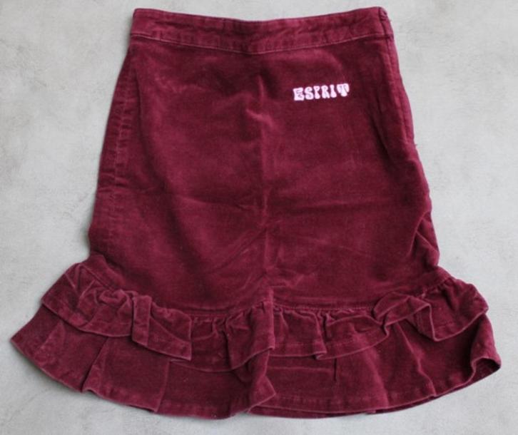Bordeaux fluwelen rokje Esprit – maat 110 / 5 jaar, Kinderen en Baby's, Kinderkleding | Maat 110, Zo goed als nieuw, Meisje, Jurk of Rok