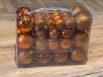 Set van 50 koperkleurige onbreekbare kerstballen, Ophalen of Verzenden, Nieuw
