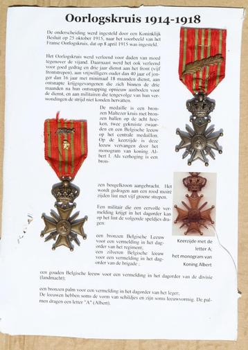 2 stuks 'Oorlogskruis 1914-18' beschikbaar voor biedingen