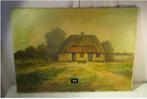 Mooi Geschilderd werk 'Hoeve in de Kempen' - gesigneerd, Ophalen of Verzenden