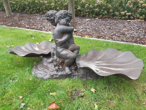 BRONZEN OUD TUINBEELD FONTEIN/ DRINKPLAATS! 1650 IPV 6200 !!, Jardin & Terrasse, Statues de jardin, Comme neuf, Homme, Autres matériaux