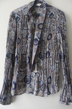 Blouse plissée en satin avec ruban noeud Mayerline taille 40, Comme neuf, Mayerline, Taille 42/44 (L), Enlèvement ou Envoi