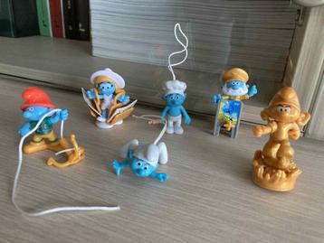 miniatuur smurfen 6 stuks  beschikbaar voor biedingen