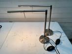 2x dimbare RVS bureaulamp, Ophalen of Verzenden, Gebruikt, Modern