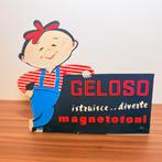 VINTAGE ITALIAANSE RECLAMEBORD RADIO GELOSO 1960 ORIGINEEL, Verzamelen, Verzenden, Gebruikt, Reclamebord
