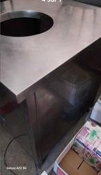 Table inox avec trou d évacuation, Ophalen, Inox Meubilair