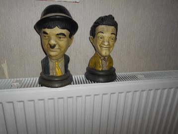 Laurel and Hardy: porseleinen buste/beeldjes beschikbaar voor biedingen