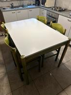 Vintage tafel met 4 stoelen, Ophalen, Gebruikt, Vintage