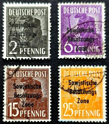 4X Sovjet bezetting Duitsland 1948 beschikbaar voor biedingen