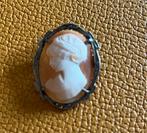 Camee zilveren broche/hangertje, Bijoux, Sacs & Beauté, Bijoux anciens, Enlèvement, Broche