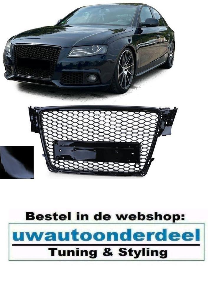 Sport Grill Zonder Embleem Glans Zwart Honingraat Voor Audi, Auto diversen, Tuning en Styling, Verzenden