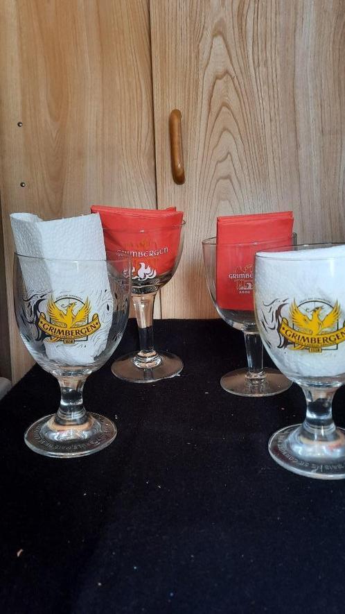 GRIMBERGEN - glas + speciaal, Verzamelen, Glas en Drinkglazen, Bierglas, Ophalen of Verzenden