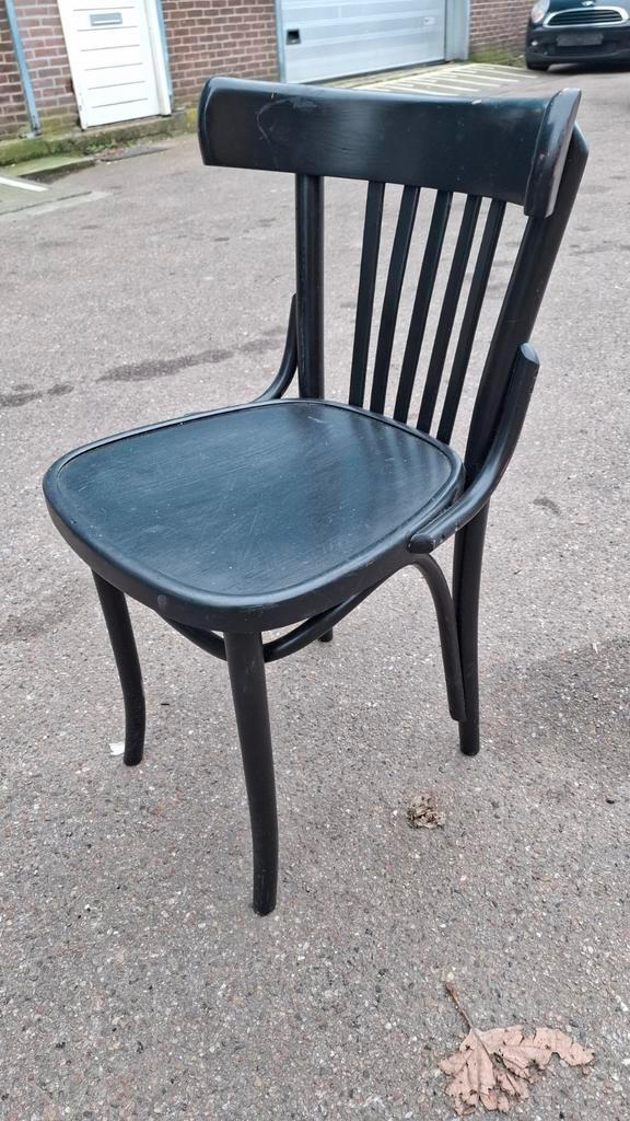 6 cafe thonet spijltjes stoelen Franse bistro horeca partij, Huis en Inrichting, Stoelen, Zo goed als nieuw, Zwart, Ophalen of Verzenden