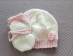 Setje muts wantjes baby, Kinderen en Baby's, Babykleding | Mutsen, Sjaals en Wanten, Ophalen, Zo goed als nieuw, Muts