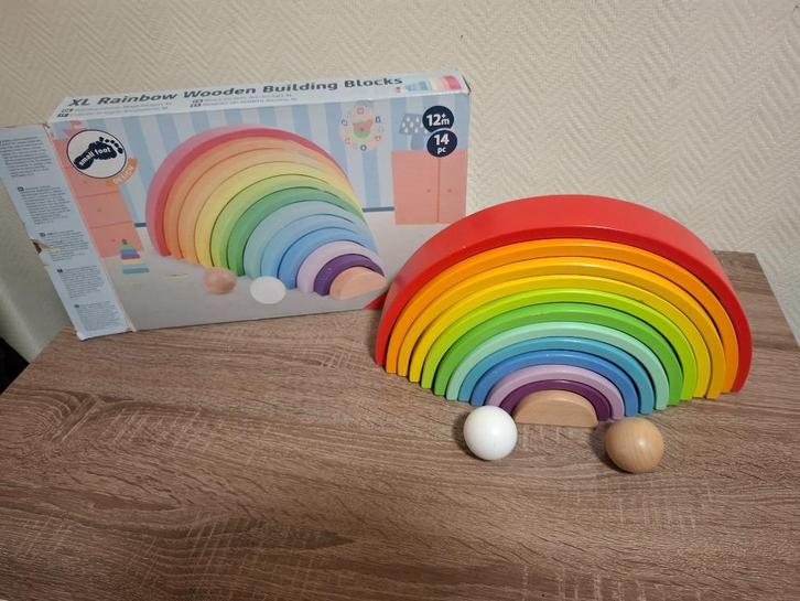 Houten bouwblokken regenboog xl, Kinderen en Baby's, Speelgoed | Houten speelgoed, Ophalen