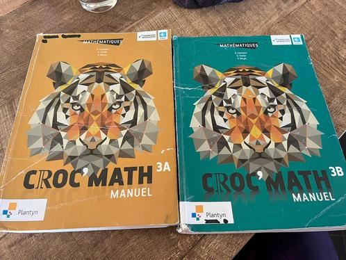 Lot de 2 manuels de mathématiques de 3 eme année secondaire, Livres, Livres scolaires