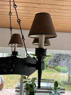 Smeedijzer luster met kapjes en ledlampen (handgemaakt), Ophalen, Zo goed als nieuw, Overige materialen
