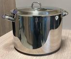 Grote kookpot 12 liter. Inox, Huis en Inrichting, Keuken | Potten en Pannen, Inox, Gebruikt, Keramische plaat, Ophalen
