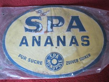 Wand- reclamepaneel van 1951 Spa ANANAS reclamebord