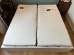 Lit BLANC 2 places MALM IKEA avec sommier et matelas, Ophalen, 90 cm, Wit, Tweepersoons