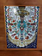 Prachtige vintage handgeschilderd wandtegels, Antiek en Kunst, Antiek | Wandborden en Tegels, Ophalen of Verzenden