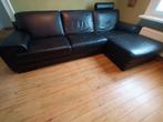 Lederen Natuzzi longchair met  verplaatsbare kopsteun, Ophalen, Gebruikt