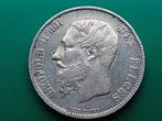 5 frank 1876 leopold II zilver, Postzegels en Munten, Munten | België, Zilver, Ophalen of Verzenden, Losse munt, Zilver