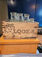 24 flesjes Looza in kistje(1966), Ophalen of Verzenden, Gebruikt, Frisdrankglas