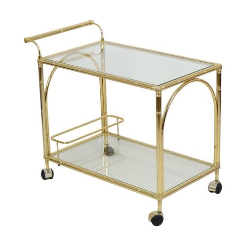 Hollywood Regency Trolley Bar Meubel Faux Bamboe Orsenigo, Huis en Inrichting, Barren, Gebruikt, Ophalen