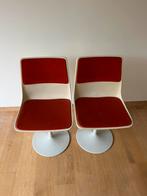 2 identieke sixties stoelen, Huis en Inrichting, Gebruikt, Metaal, Ophalen