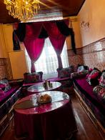 Salon marocain rose , noir et argenté,, Huis en Inrichting, Zetels | Zetels, Overige maten, Minder dan 75 cm, Oriental, marocain,