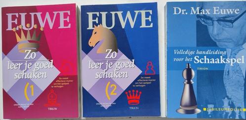 Schaakboeken Euwe drie stuks, Boeken, Hobby en Vrije tijd, Zo goed als nieuw, Overige onderwerpen, Geschikt voor kinderen, Ophalen of Verzenden