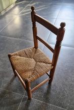 Te koop houten stoeltje met rieten zitting, zithoogte 27 cm, Ophalen, Gebruikt, Stoel(en)