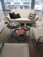 Zetel 2/3 persMerk Jori licht grijs,2zetel 1 pers, wit leder, JORI  LUXE MERK, 150 tot 200 cm, 75 tot 100 cm, Rechte bank