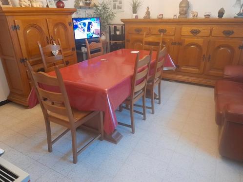 Salle à manger compléte en chêne, Huis en Inrichting, Complete eetkamers, Zo goed als nieuw, Ophalen
