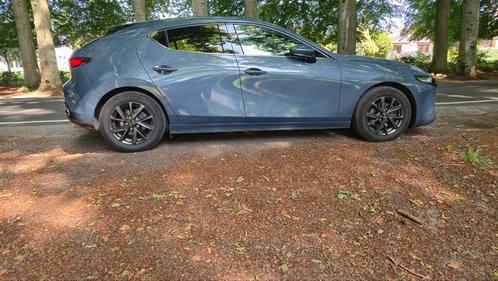 Mazda 3 e-SkyActiv-X 186 mijn volledige optie, Auto's, Mazda, Particulier, Open dak, Benzine, Automaat, Zilver of Grijs, Leder