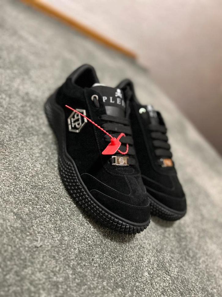 De Philipp Plein Suede Runner Hexagon maat 45 black, Vêtements | Hommes, Chaussures, Neuf, Baskets, Noir, Enlèvement ou Envoi