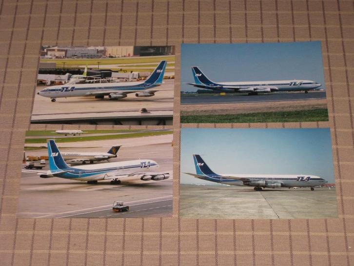 19 TEA Trans European Airways Boeing 707 / 720 Foto's, Verzamelen, Luchtvaart en Vliegtuigspotten, Ophalen of Verzenden