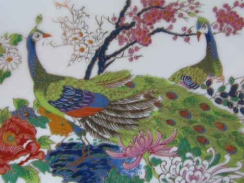 Oud Satsuma-bord, pauwen, bloemen, Japanse kunst, Antiek en Kunst, Antiek | Porselein, Ophalen of Verzenden