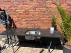 keukenblad natuursteen - gratis af te halen!!, Ophalen, Gebruikt, 75 cm of meer, Zwart