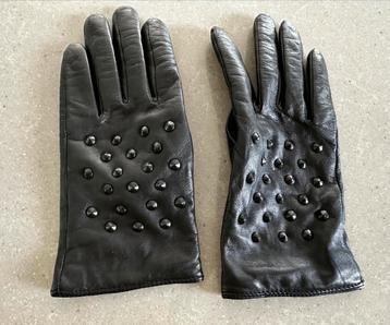 Lederen handschoenen met studs - nieuwe  beschikbaar voor biedingen