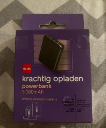 HEMA Powerbank – Compact, krachtig, met kabel & verpakking beschikbaar voor biedingen