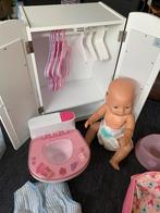 Lot Baby Born pop+kinderwagen+kast+kleren en accessoires, Kinderen en Baby's, Speelgoed | Poppen, Ophalen, Gebruikt