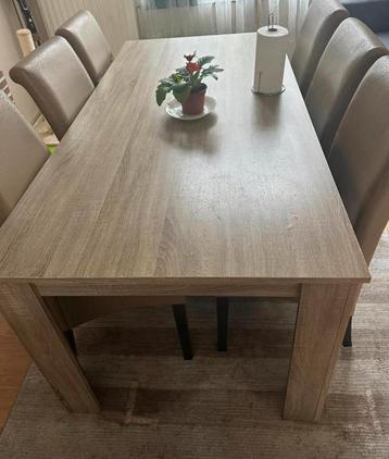 Table à manger 180x90cm + 6 Chaises beschikbaar voor biedingen
