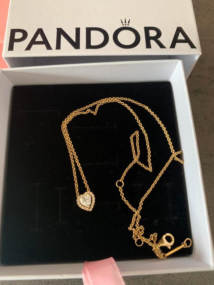 PANDORA 14K hartje, Handtassen en Accessoires, Kettinghangers, Nieuw, Ophalen of Verzenden