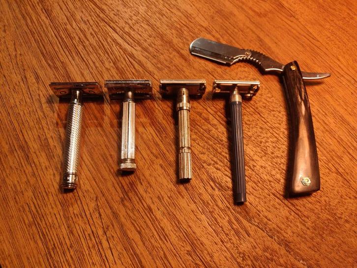 Lot de 5 rasoirs, Antiek en Kunst, Antiek | Gereedschap en Instrumenten
