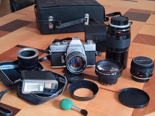 Minolta srT 101 set, Audio, Tv en Foto, Fotocamera's Analoog, Zo goed als nieuw, Minolta, Ophalen